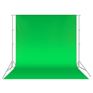 neewer 10×20 ft/3×6 meters photography backdrop background, green chromakey muslin background screen for photo video studio, zoom, youtube, gaming (background only)