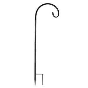 gsm brands shepherds hook 32 inch, black, adjustable design.5 thick yard decor for hanging up to 20 lbs.