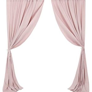 MoKoHouse 10ft x 8ft Pink Backdrop for Parties Pink Backdrop Drape for Birthday Valentines 2 Panels 5ft x 8ft