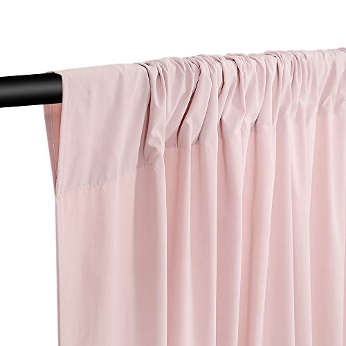 MoKoHouse 10ft x 8ft Pink Backdrop for Parties Pink Backdrop Drape for Birthday Valentines 2 Panels 5ft x 8ft