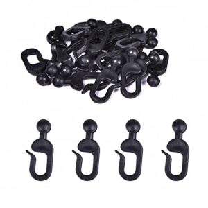 aonear 36 pack plastic hooks for gazebo curtains and mosquito netting, black