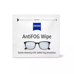 ZEISS Anti-Fog Lens Wipes, Pre-Moistened, Individually Wrapped Defogger Wipes for Coated Lenses, Binoculars, Scopes, Cameras, and Glasses, 30 Count