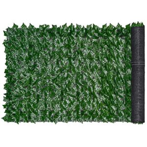 lvydec artificial ivy privacy fence, 118″ x 39″ artificial hedges fence and faux ivy vine privacy screen decoration for outdoor garden porch patio