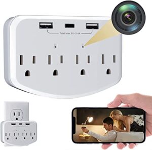 hidden camera wifi spy camera hidden cameras wall charger nanny cam with usb fast charger outlet hd 1080p wireless for home security secret camera 20w pd charging port