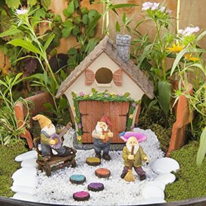 Meadow & Oak Fairy House Kit, Outdoor Fairy Garden Kit for Kids & Adults, Fairy Garden House with Doors That Open & Fairy Garden Accessories, Magical Fairy Garden Set Includes Adorable Accessories