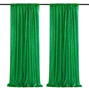 green sequin backdrop curtains 2 panels 2ftx8ft christmas party backdrop glitter birthday bridal wedding curtains sparkle photo backdrop