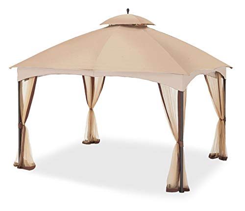 Garden Winds Replacement Canopy for The Massillon Biscayne Gazebo - Standard 350 - Beige