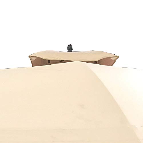 Garden Winds Replacement Canopy for The Massillon Biscayne Gazebo - Standard 350 - Beige