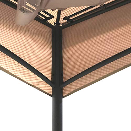 Garden Winds Replacement Canopy for The Massillon Biscayne Gazebo - Standard 350 - Beige