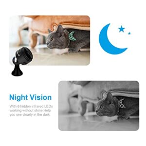 Mini Camera, Wireless WiFi Motion Detects Magnetic Camera, HD 1080P Portable Home Security Cameras Covert Nanny Cam Small Indoor Outdoor Video Recorder Motion Activated Night Vision (A)