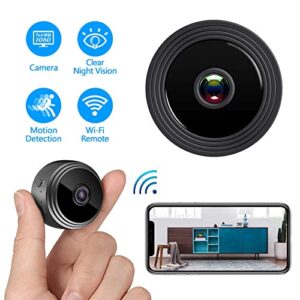 Mini Camera, Wireless WiFi Motion Detects Magnetic Camera, HD 1080P Portable Home Security Cameras Covert Nanny Cam Small Indoor Outdoor Video Recorder Motion Activated Night Vision (A)