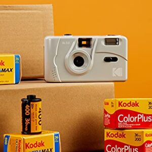 Kodak M35 Reusable M35 35mm Film Camera, Fixed-Focus and Wide Angle, Build in Flash and Compatible with 35mm Color Negative or B/W Film (Film and Battery NOT Included) (Grey)