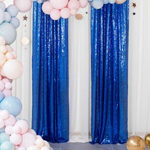 sequin curtains 2 panels royal blue 2ftx8ft sequin photo backdrop sequin backdrop curtain pack of 2-1011e
