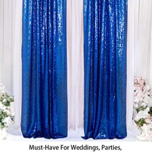 Sequin Curtains 2 Panels Royal Blue 2FTx8FT Sequin Photo Backdrop Sequin Backdrop Curtain Pack of 2-1011E