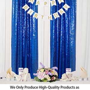 Sequin Curtains 2 Panels Royal Blue 2FTx8FT Sequin Photo Backdrop Sequin Backdrop Curtain Pack of 2-1011E