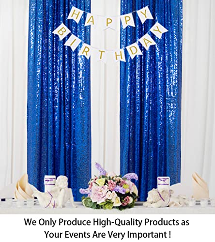 Sequin Curtains 2 Panels Royal Blue 2FTx8FT Sequin Photo Backdrop Sequin Backdrop Curtain Pack of 2-1011E