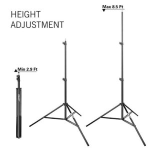 EMART 8.5FT Light Stand Kit with 5/8" Reflector Holder,Heavy Duty Metal Clamp Holder Light Stand Bracket with Umbrella Hole,Reflector Stand and Clamp Reflectors Holder for Photography Video Studio