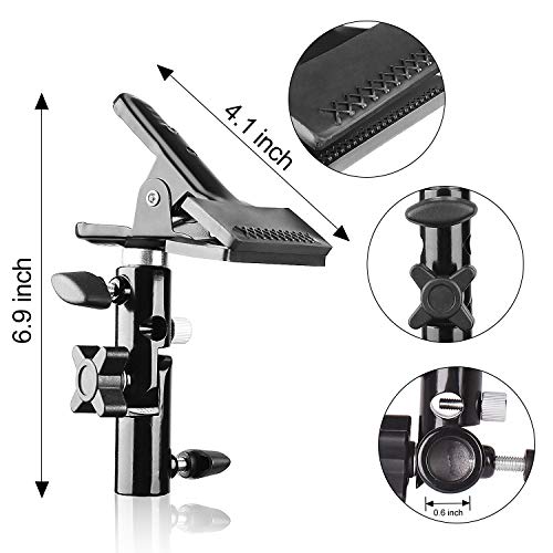 EMART 8.5FT Light Stand Kit with 5/8" Reflector Holder,Heavy Duty Metal Clamp Holder Light Stand Bracket with Umbrella Hole,Reflector Stand and Clamp Reflectors Holder for Photography Video Studio