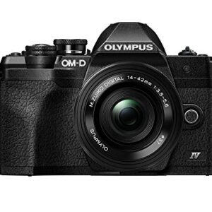 OLYMPUS E-M10 Mark IV Black Micro Four Thirds System Camera M.Zuiko Digital ED 14-42mm F3.5-5.6 EZ kit 20MP Sensor 5-Axis Image Stabilization 4K Video Wi-Fi