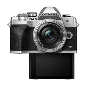 OLYMPUS E-M10 Mark IV Black Micro Four Thirds System Camera M.Zuiko Digital ED 14-42mm F3.5-5.6 EZ kit 20MP Sensor 5-Axis Image Stabilization 4K Video Wi-Fi