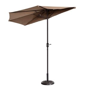 pure garden 443470puf patio umbrella, brown