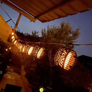 Pasotim LED Solar Lanterns Outdoors Solar Garden Waterproof Lantern Flickering Lamp(6Ball)