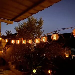 Pasotim LED Solar Lanterns Outdoors Solar Garden Waterproof Lantern Flickering Lamp(6Ball)