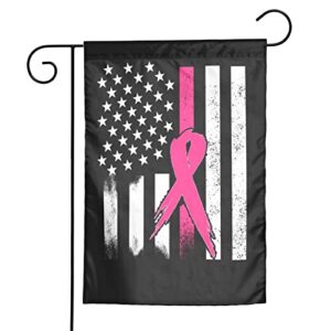breast cancer awareness flag double sided breast cancer home garden flag for patio lawn home outdoor decor,12″ x 18″ (breast cancer awareness)
