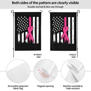 Breast Cancer Awareness Flag Double Sided Breast Cancer Home Garden Flag for Patio Lawn Home Outdoor Decor,12" X 18" (Breast Cancer Awareness)