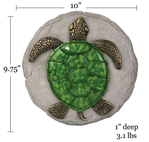 Spoontiques -Garden Décor - Turtle Stepping Stone - Decorative Stone for Garden