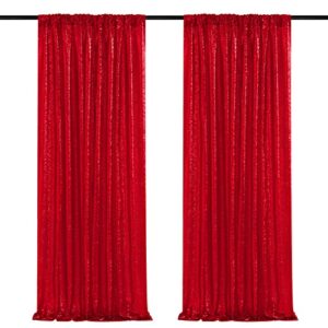 party backdrop curtains 2 panels 2ftx8ft red sequin backdrop sparkly glitter fabric backdrop birthday wall decoration