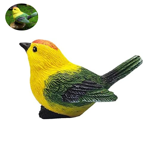 3 Pcs Miniature Bird Decorative Figurines,Fairy Garden Accessories for Micro Landscape,Mini Garden Resin Bird Decoration Ornaments,Figurine Cake Topper Dollhouse Min