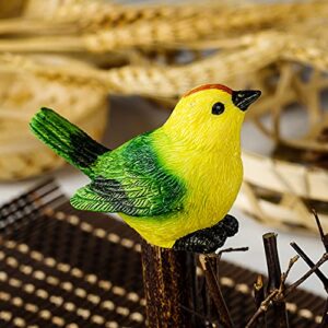 3 Pcs Miniature Bird Decorative Figurines,Fairy Garden Accessories for Micro Landscape,Mini Garden Resin Bird Decoration Ornaments,Figurine Cake Topper Dollhouse Min