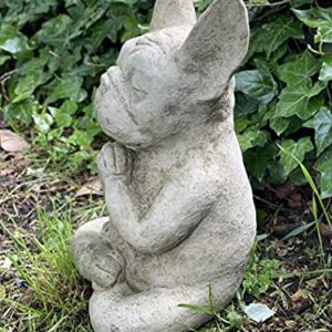 Meditating Dog,Meditating Sitting French Bull Dog, Dog Statue-Resin Zen Animal Yoga Figurine ,French Bull DogDecor, for Flower Beds Indoor Outdoor Lawn Garden Decor Sculpture Home furnishings