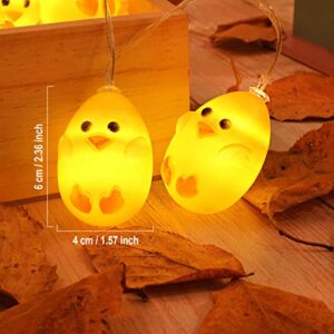 Easter Lights, 5ft 10 LEDs Chicks Light Indoor/Outdoor Decorative Light Battery Operated Chicks Night Light Walls, Windows, Rooms Decorative Lights for Tent Garden Patio Holiday Tree Decorative