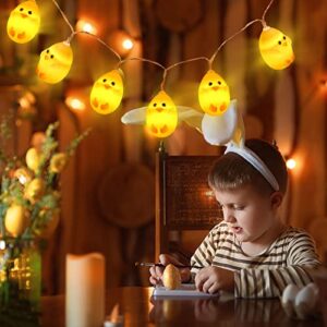 Easter Lights, 5ft 10 LEDs Chicks Light Indoor/Outdoor Decorative Light Battery Operated Chicks Night Light Walls, Windows, Rooms Decorative Lights for Tent Garden Patio Holiday Tree Decorative