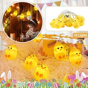 Easter Lights, 5ft 10 LEDs Chicks Light Indoor/Outdoor Decorative Light Battery Operated Chicks Night Light Walls, Windows, Rooms Decorative Lights for Tent Garden Patio Holiday Tree Decorative