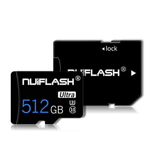 Micro SD Card 512GB Memory Card 512GB TF Card Class 10 High Speed with Adapter for Camera, Phone, Computer 512GB