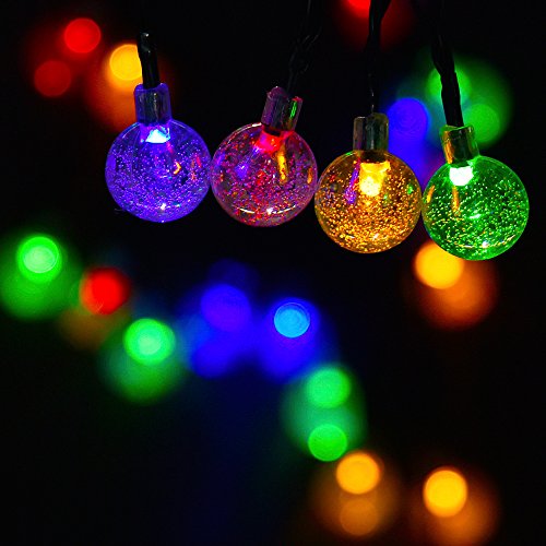 ECOLINEAR Solar String Lights 30 LEDs Outdoor Solar Powered LED String Lights Waterproof Copper Wire Lights for Christmas Garden (Four Colors)