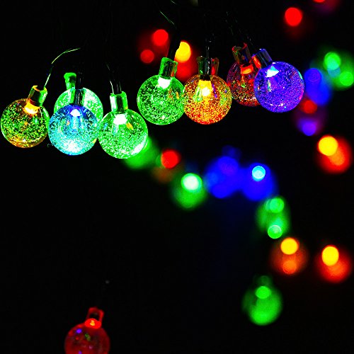 ECOLINEAR Solar String Lights 30 LEDs Outdoor Solar Powered LED String Lights Waterproof Copper Wire Lights for Christmas Garden (Four Colors)