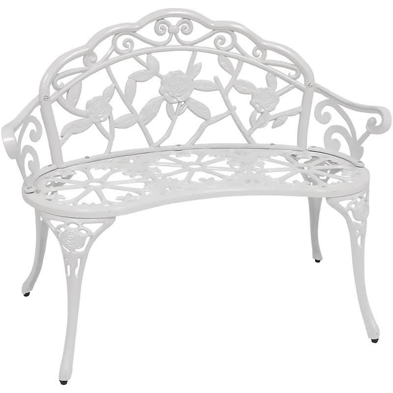 Patio Premier Rose Garden Park Bench in White