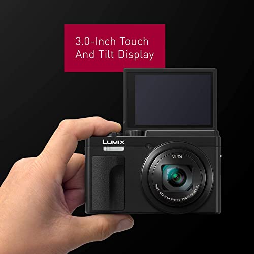 Panasonic LUMIX ZS80D 4K Digital Camera, 20.3MP 1/2.3-inch Sensor, 30X Leica DC Vario-Elmar Lens, F3.3-6.4 Aperture, WiFi, Hybrid O.I.S. Stabilization, 3-Inch LCD, DC-ZS80DK (Black)