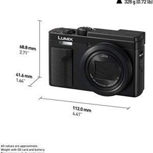 Panasonic LUMIX ZS80D 4K Digital Camera, 20.3MP 1/2.3-inch Sensor, 30X Leica DC Vario-Elmar Lens, F3.3-6.4 Aperture, WiFi, Hybrid O.I.S. Stabilization, 3-Inch LCD, DC-ZS80DK (Black)