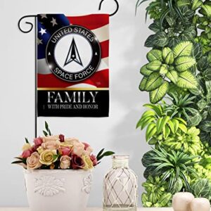 Breeze Decor US Space Family Honor Garden Flag Armed Forces USSF United State Air American Military Delta Official House Decoration Banner Small Yard Gift Double-Sided, Made in USA