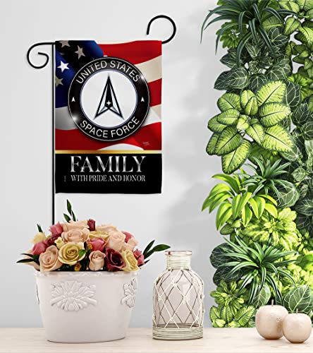 Breeze Decor US Space Family Honor Garden Flag Armed Forces USSF United State Air American Military Delta Official House Decoration Banner Small Yard Gift Double-Sided, Made in USA