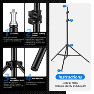 Neewer Photography Light Stand, 3-6.6ft/92-200cm Adjustable Sturdy Tripod Stand for Reflectors, Softboxes, Lights, Umbrellas, Load Capacity: 17.6lb/8kg