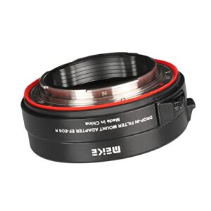Meike MK-EFTR-C VND Metal Auto-Focus Mount Lens Adapter with Drop-in Variable ND and UV Filters Converter for Canon EF/EF-S Lenses to Canon EOS R and EOS RP R5 R5C R6 Cameras