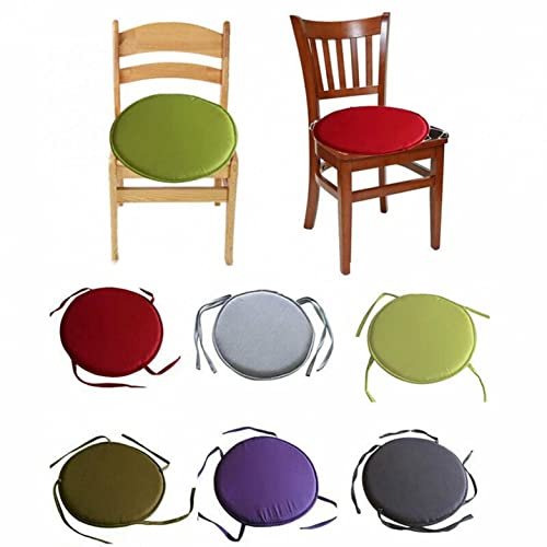 Indoor Outdoor Chair Cushions Seat Cushion Round Chair Cushions with Ties, Round Chair Pads for Dining Chairs, Bar Stool Cushions Bistro Chair Cushions Set for Patio Garden Home Kitchen