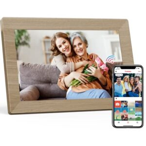 wifi 10.1” digital picture frame with 1280×800 resolution, touchscreen digital photo frame share photos and videos remotely via app – gift guide for mother’s day
