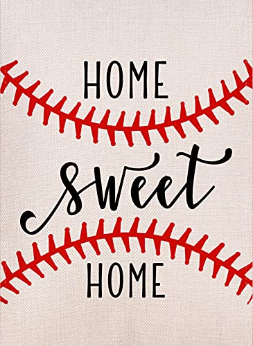 Baseball Garden Flag 12.5 x 18 Inch Vertical Double Sided Home Sweet Home Bat Ball Sport Softball Flag Yard Outdoor Decoration